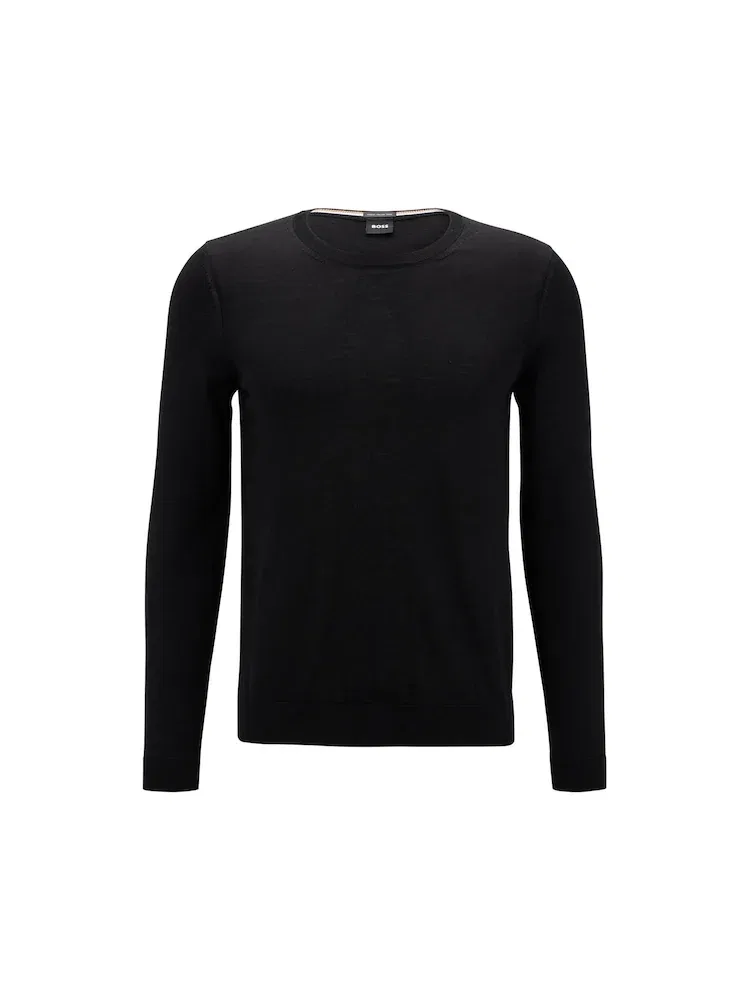 Свитер из шерсти, Slim Fit BOSS, Black — фото 3
