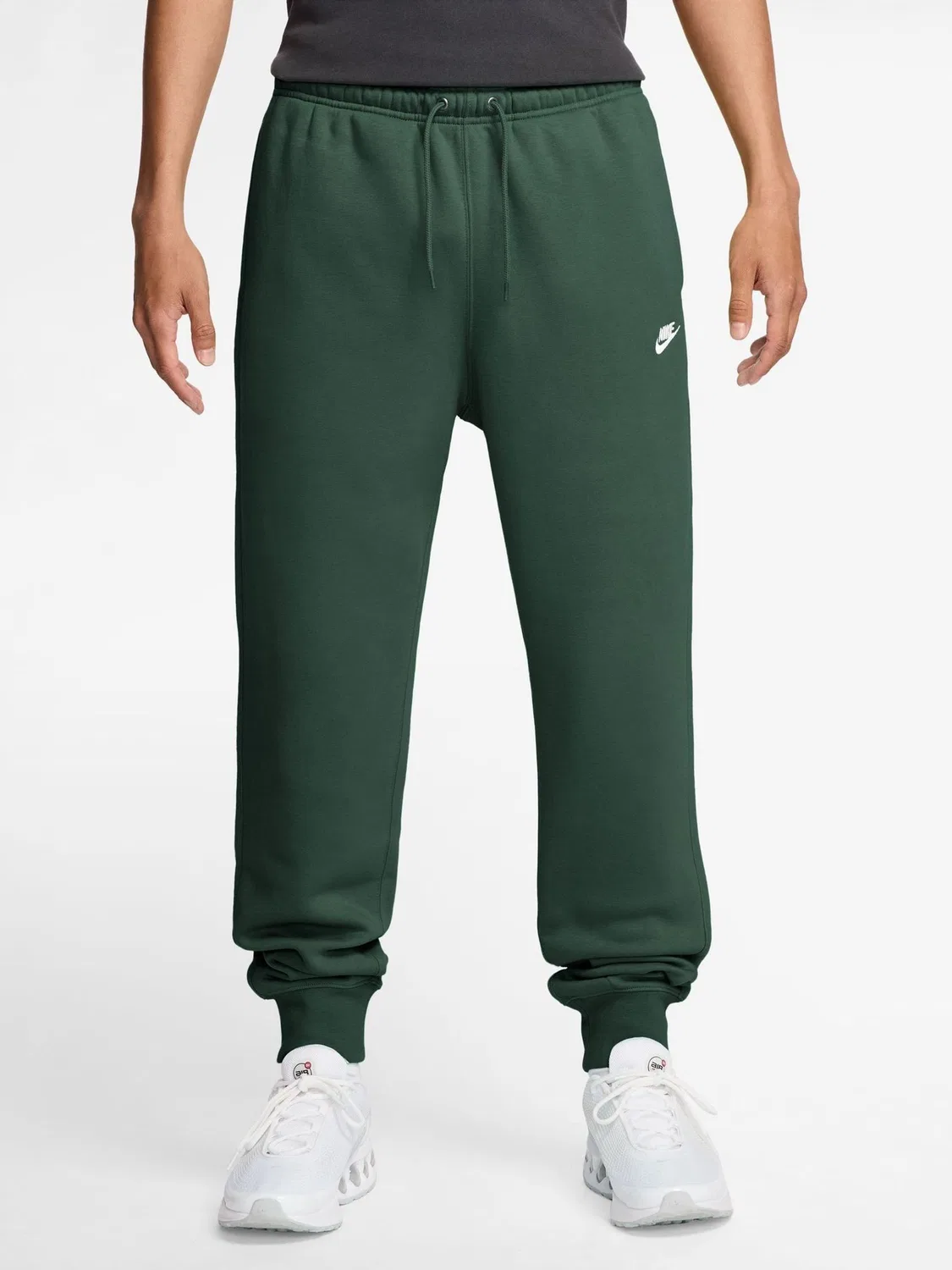 Зеленые флисовые джоггеры с манжетами Nike Fir Club