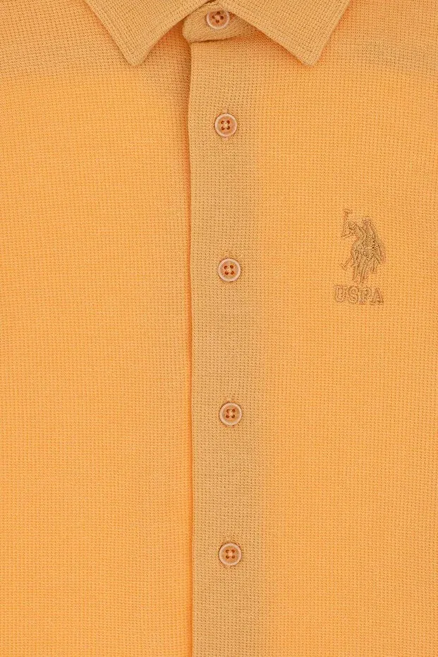 Детская рубашка для мальчиков с коротким рукавом U.S. Polo Assn., Melon — фото 3