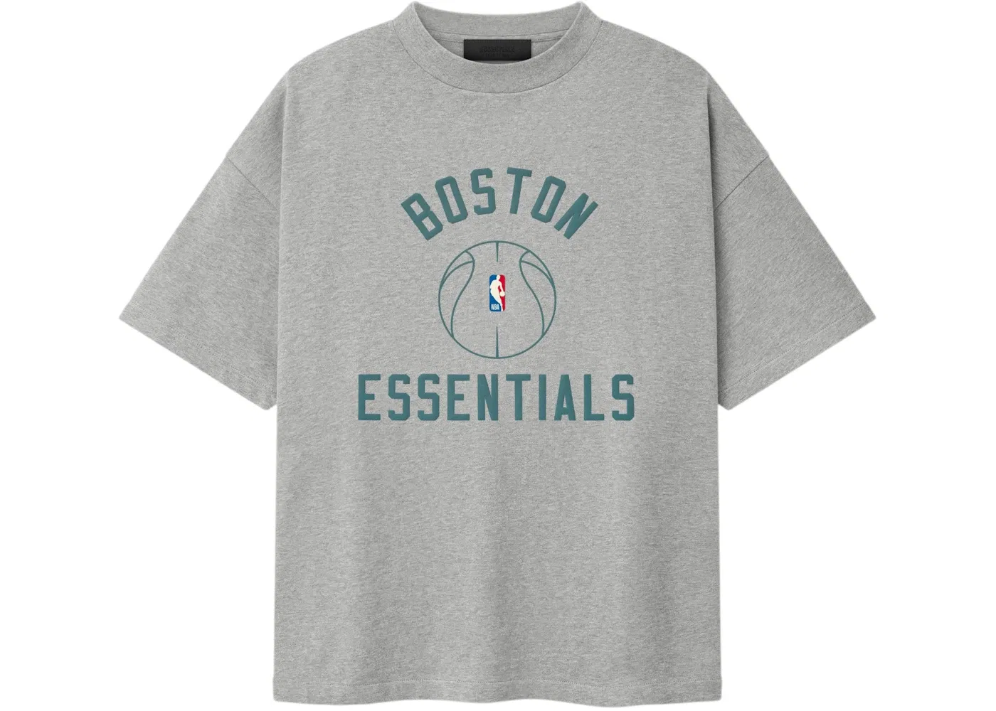 Унисекс футболка с принтом Fear of God Essentials Celtics x Barkley Hendricks 90s Tee Concrete Heather