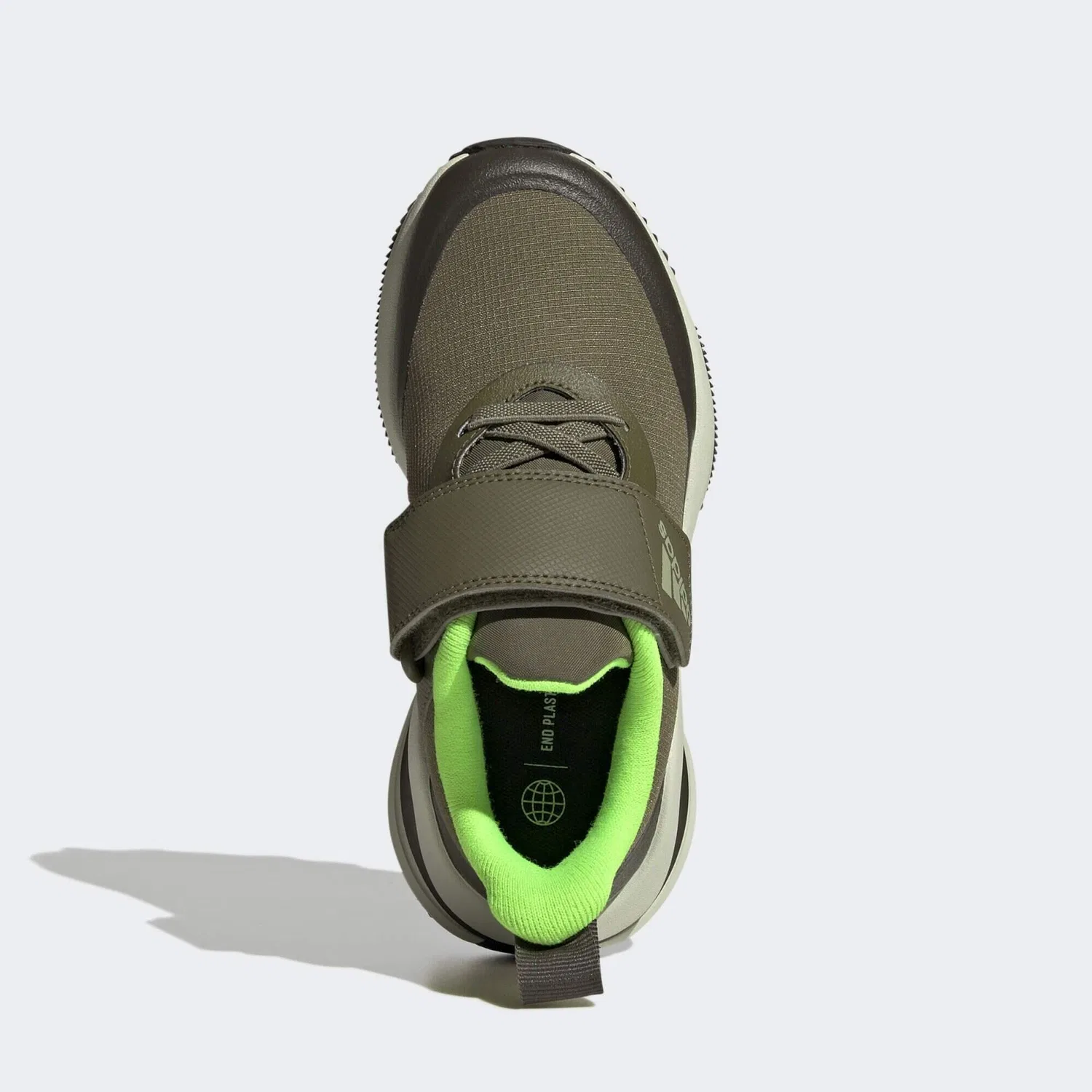 Детские кроссовки с принтом FortaRun All-Terrain Cloudfoam Sport Elastic Lace and Top Strap Laufschuh Adidas, Olivgrun — фото 3