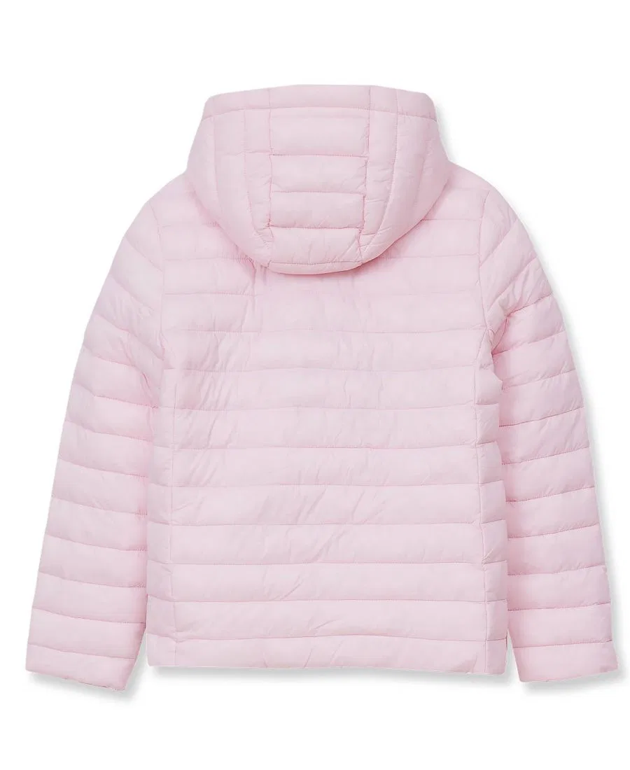 Детская куртка с капюшоном на синтепоне, с принтом Lands' End, Pink Tulle — фото 2