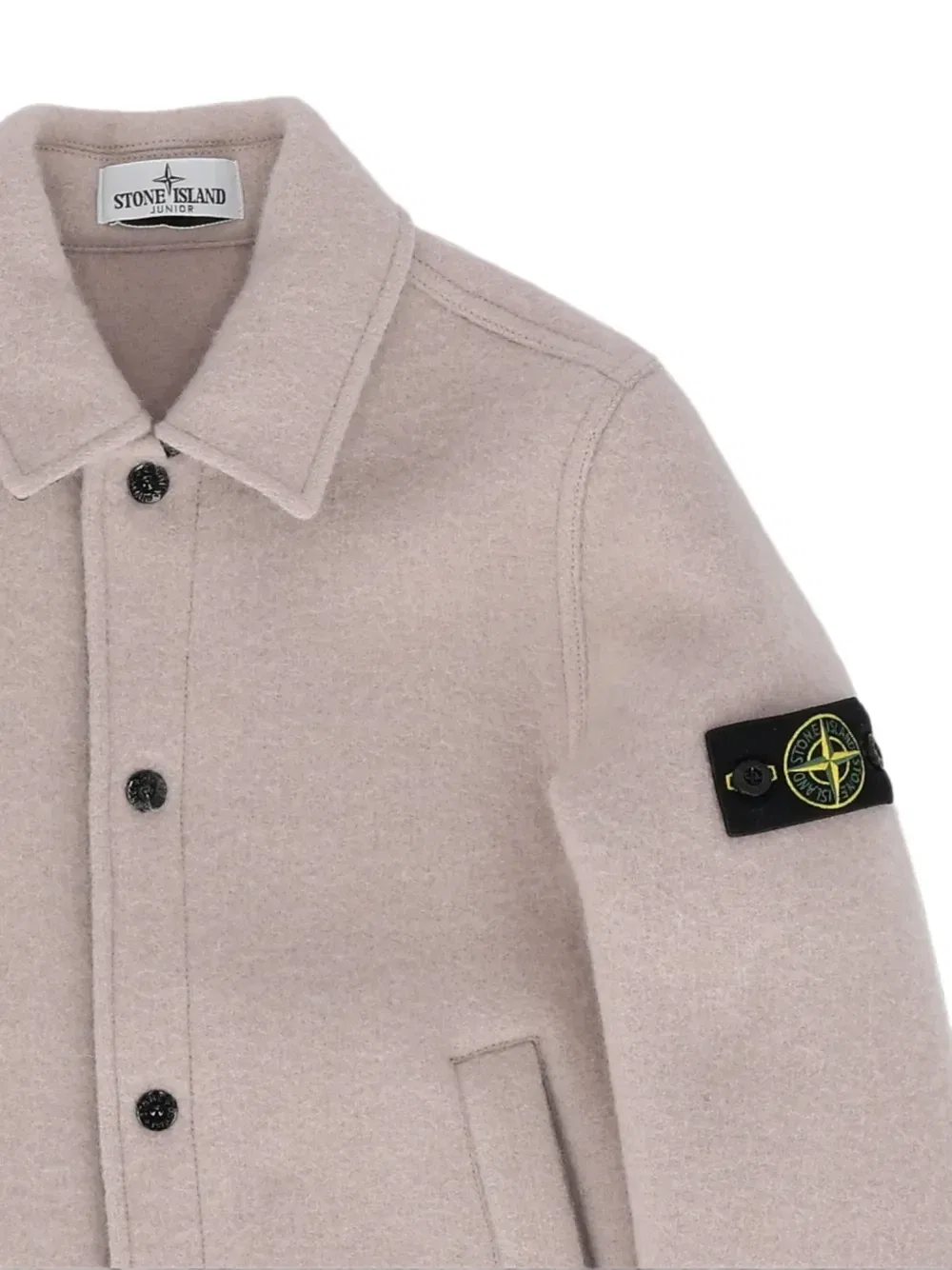 Пальто с нашивкой в виде логотипа Compass Stone Island Junior, розовый — фото 3