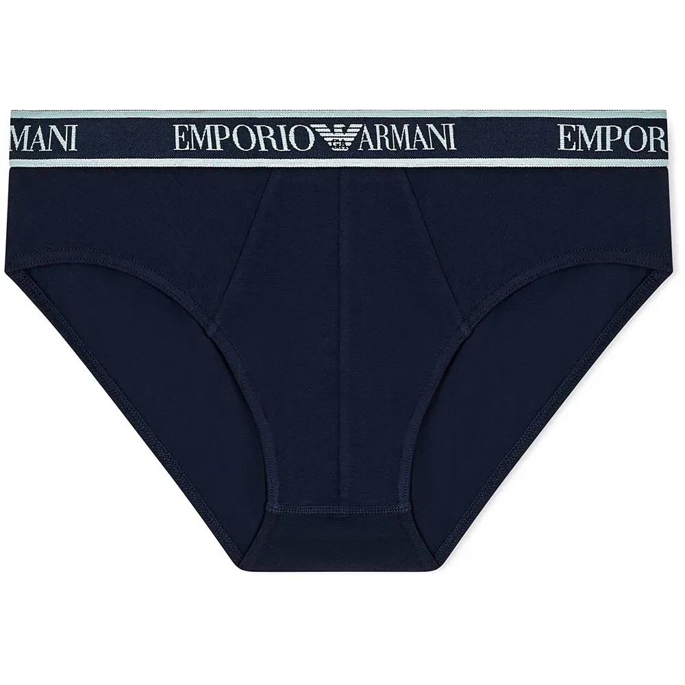 Мужские трусы-слипы с логотипом Emporio armani, Blue — фото 4