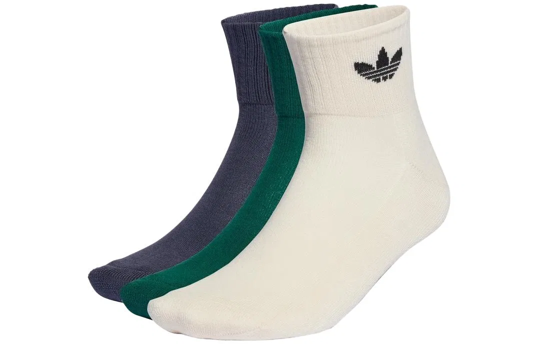 Мужские носки с принтом Adidas Originals, 3 пары, Purple Green White