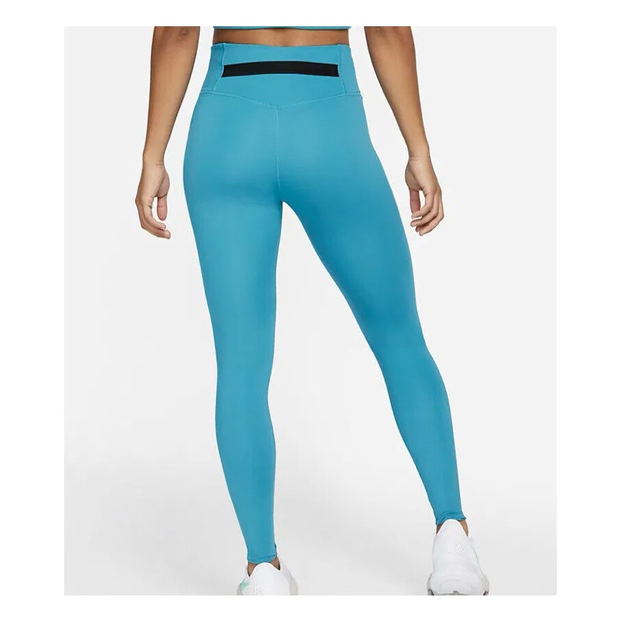 Женские леггинсы Nike Dri-FIT One Luxe Mid-Rise с пряжкой, Синий — фото 2
