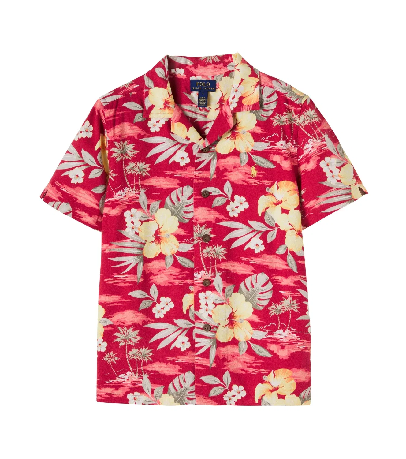 Блузка с цветочным принтом Polo Ralph Lauren Kids, красный