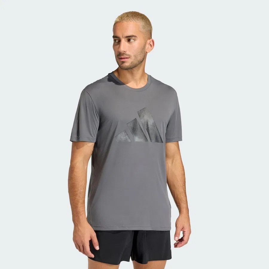 Футболка спортивная с принтом adidas Performance, Серый