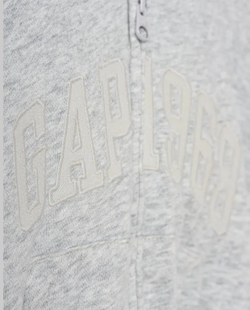 Детская толстовка на молнии с капюшоном оверсайз Gap, Blanco — фото 4