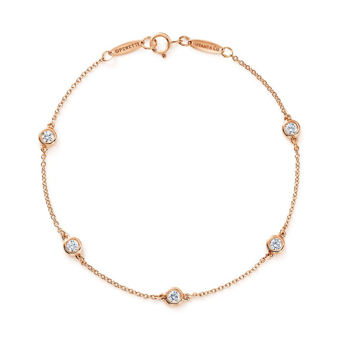 

Браслет Tiffany & Co. Elsa Peretti Diamonds by the Yard, розовое золото