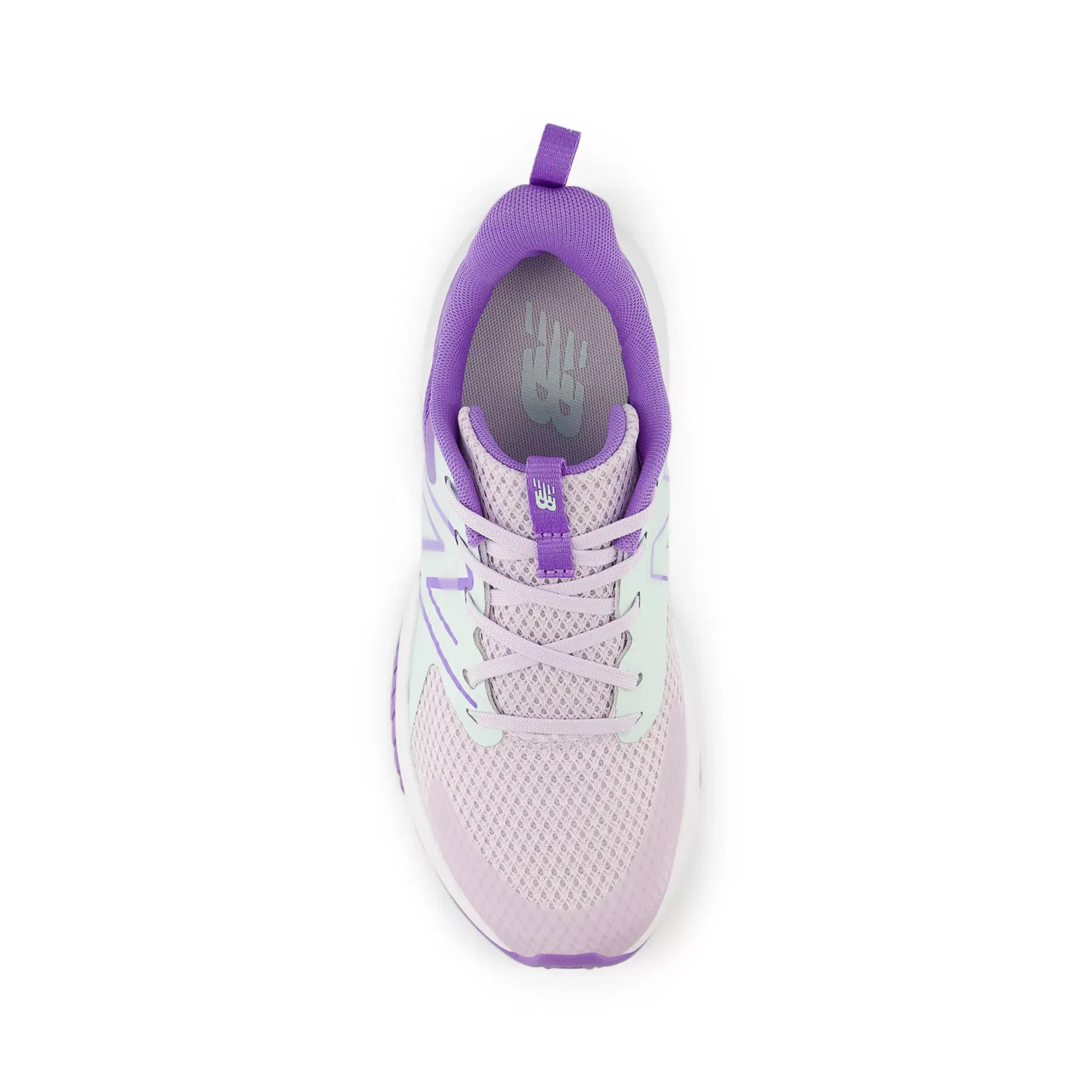 Детские кроссовки для мальчиков и девочек на шнуровке Rave Run v2 New Balance, Taro With Cosmic Jade And Violet Crush — фото 4
