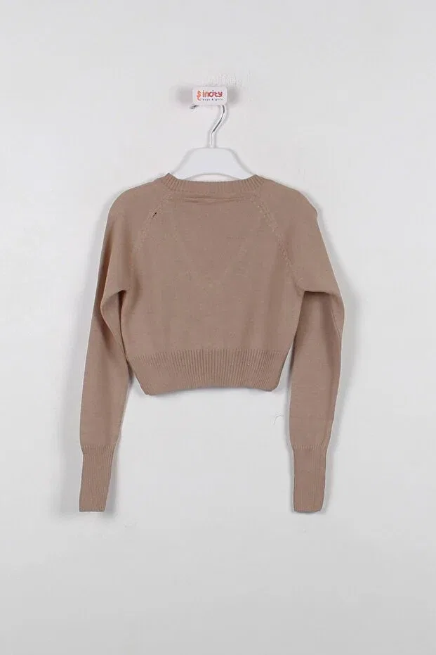 Детский кардиган для девочек вязаный Bolero Incity, Camel — фото 2