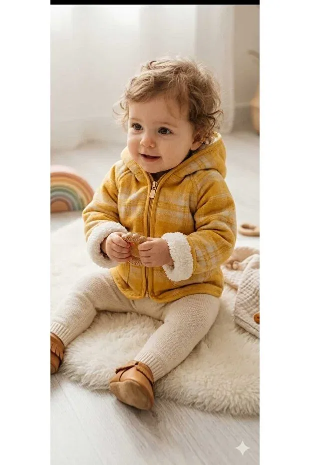 Детское пальто для девочек с капюшоном Carnavakkids, Yellow