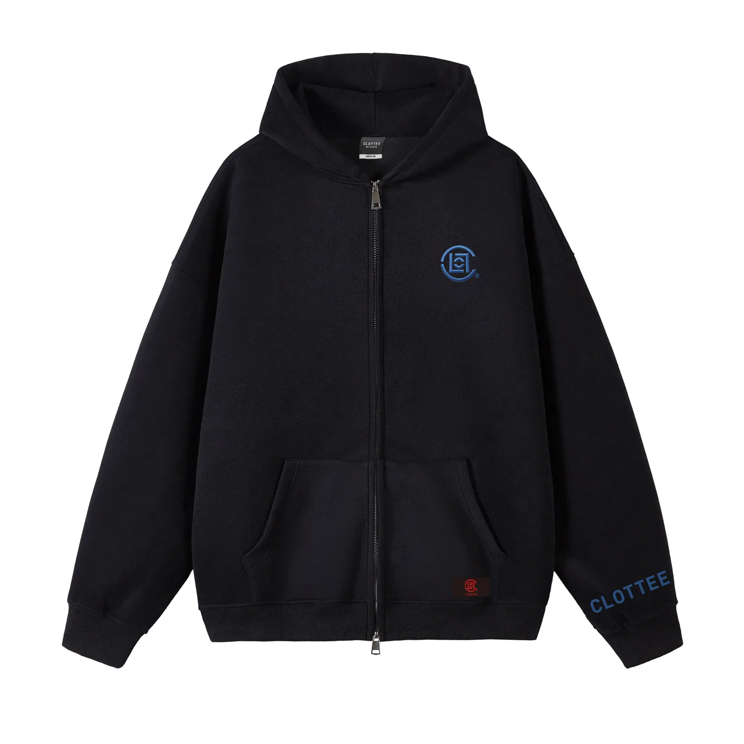 Детский худи с капюшоном, свободного кроя, 360g, CLOT, Black Blue Label