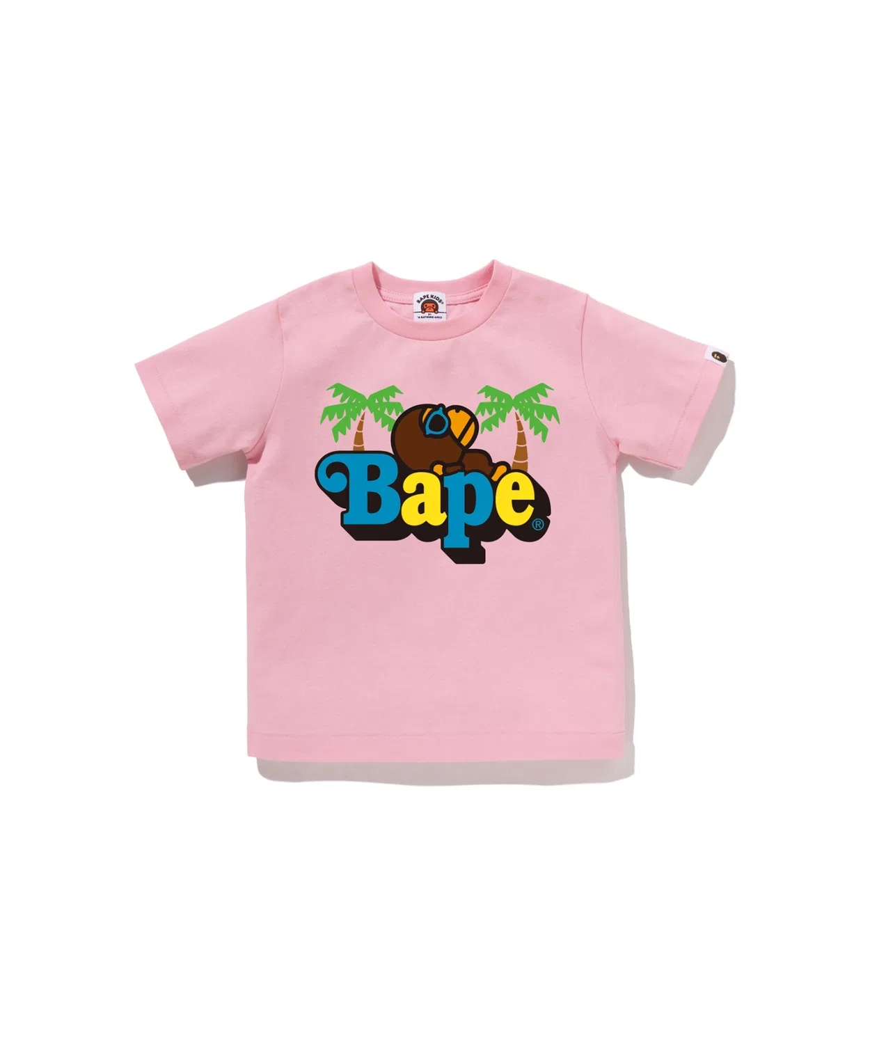 Детская футболка с коротким рукавом MILO ON BAPE SUMMER A BATHING APE, Pink