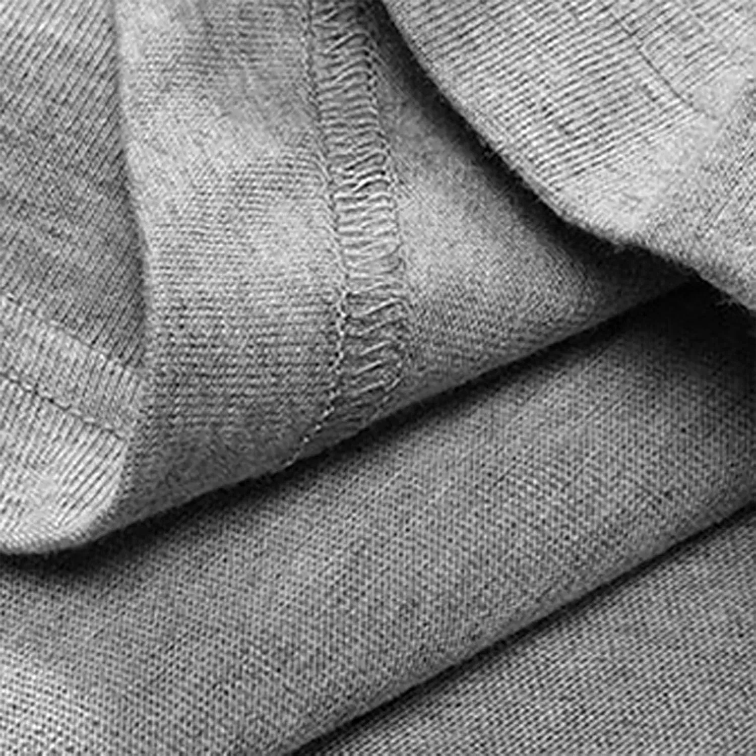 Мужская хлопковая футболка с V-образным вырезом, Gray — фото 4