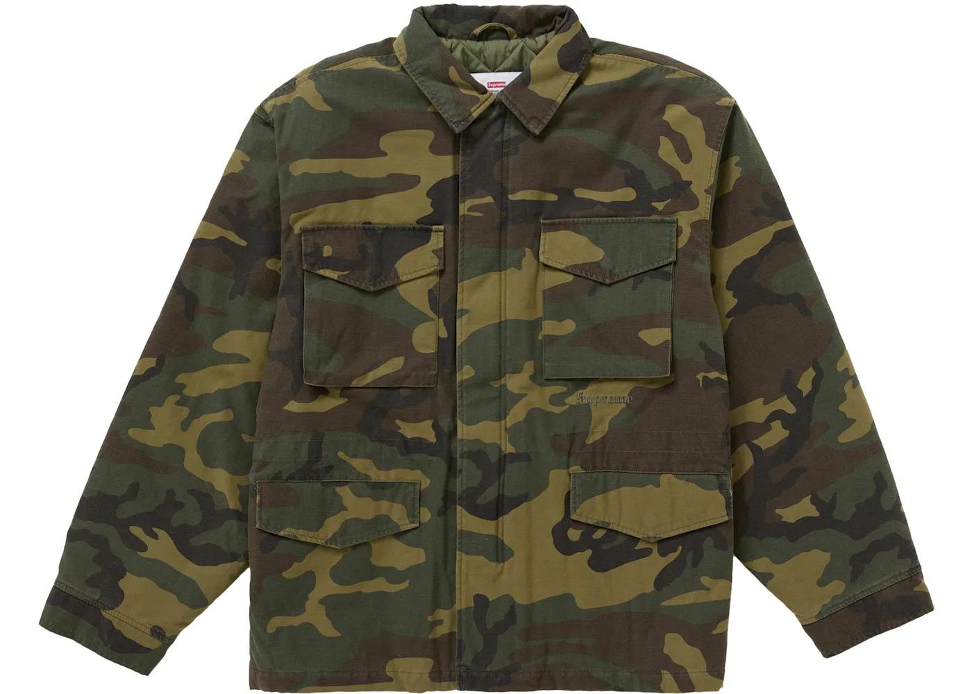 Мужская куртка с камуфляжным принтом Supreme AOI Cross M52 Jacket Supreme, Woodland Camo