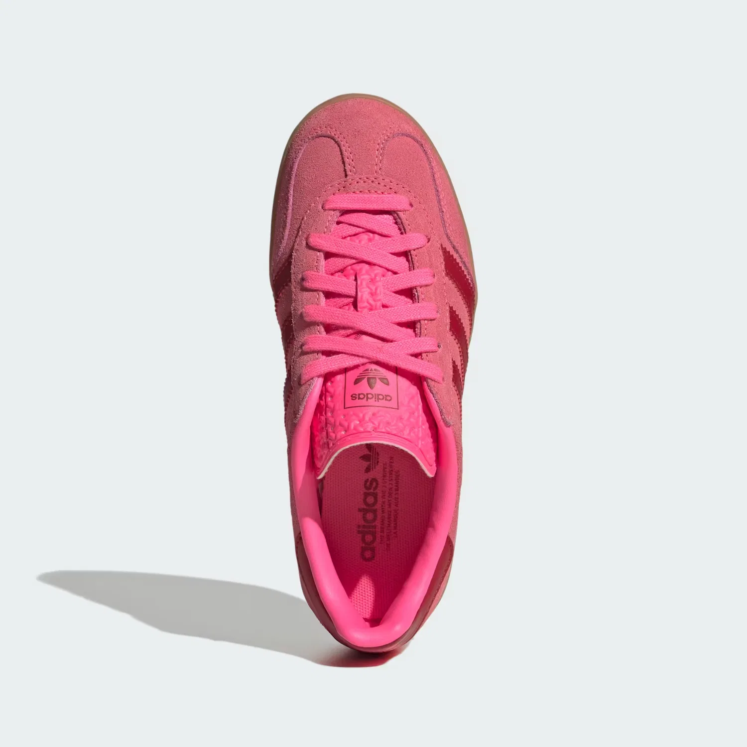 Детские кроссовки с полупрозрачной каучуковой подошвой Gazelle Indoor Adidas Originals, Lucid Pink/Team Victory Red/Gold Metallic — фото 2