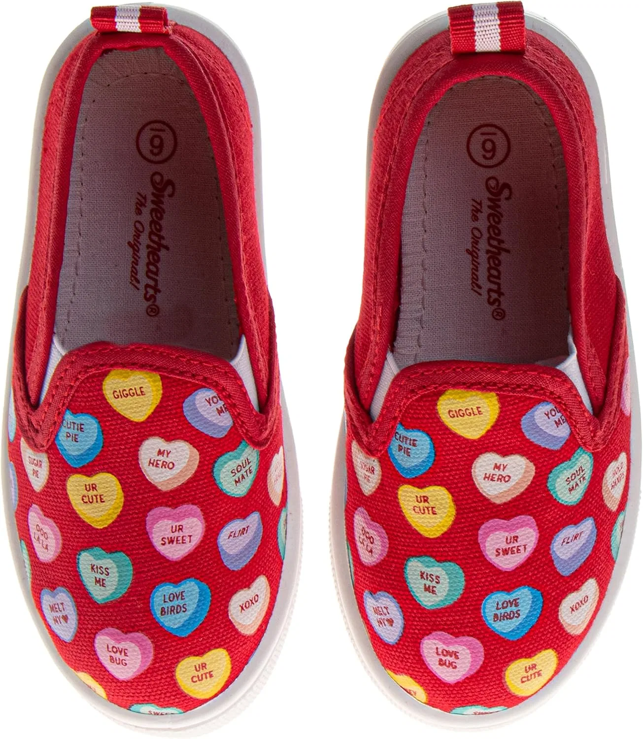 Детские кеды для девочек с принтом Heart Josmo, Red Multi — фото 2