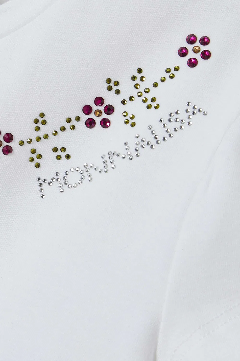 Футболка с принтом Logo Floral Crystal Monnalisa — фото 2