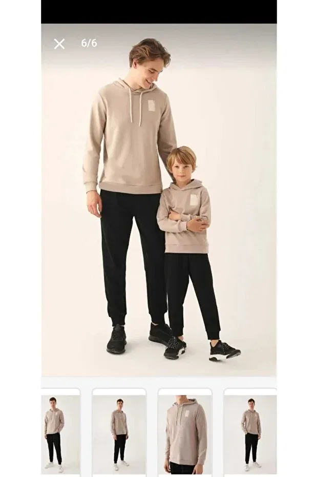 Детский комплект спортивного костюма с принтом Father Son Tracksuit Set Arnetta, Beige