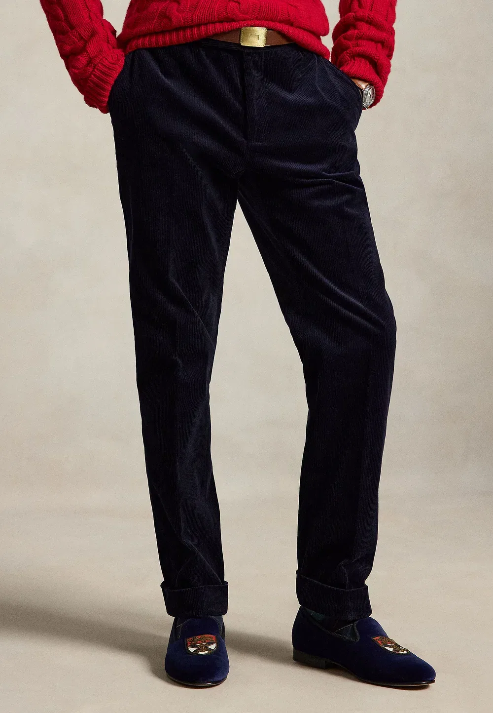 Брюки из эластичного вельвета Polo Ralph Lauren, Newport Navy
