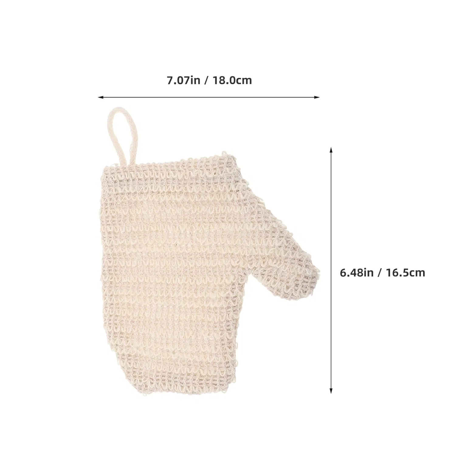 Мочалки для тела из хлопка и льна, 2 шт, Healvian, 18x16.5x1.8 см, 47 г, Beige — фото 2
