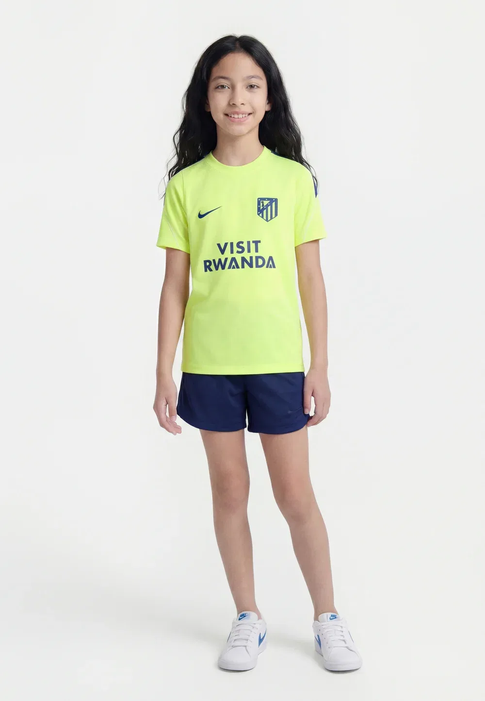 Футболка унисекс с изображением нападающего «Атлетико Мадрид» Nike Performance, Volt/White/Deep Royal Blue
