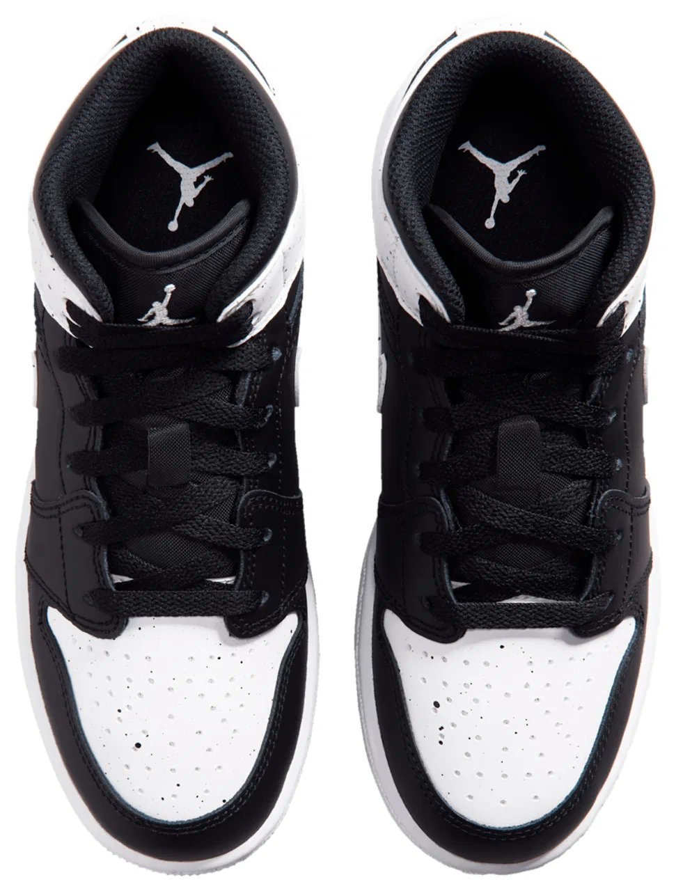 Детские баскетбольные кроссовки для мальчиков Jordan AJ 1 Mid, White/Black/Black — фото 4