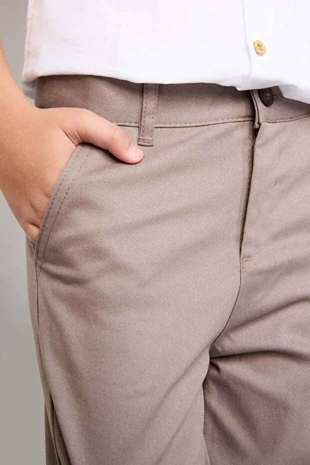 Детские брюки для девочек классические Defacto, Beige-Bg250 — фото 4