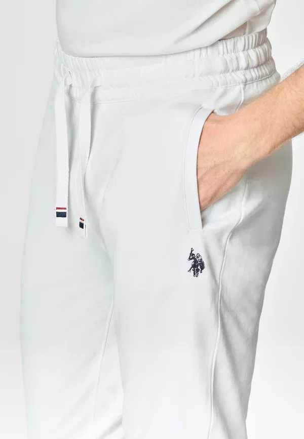 Брюки хлопковые Tracksuit bottoms U.S. Polo Assn., белый — фото 4