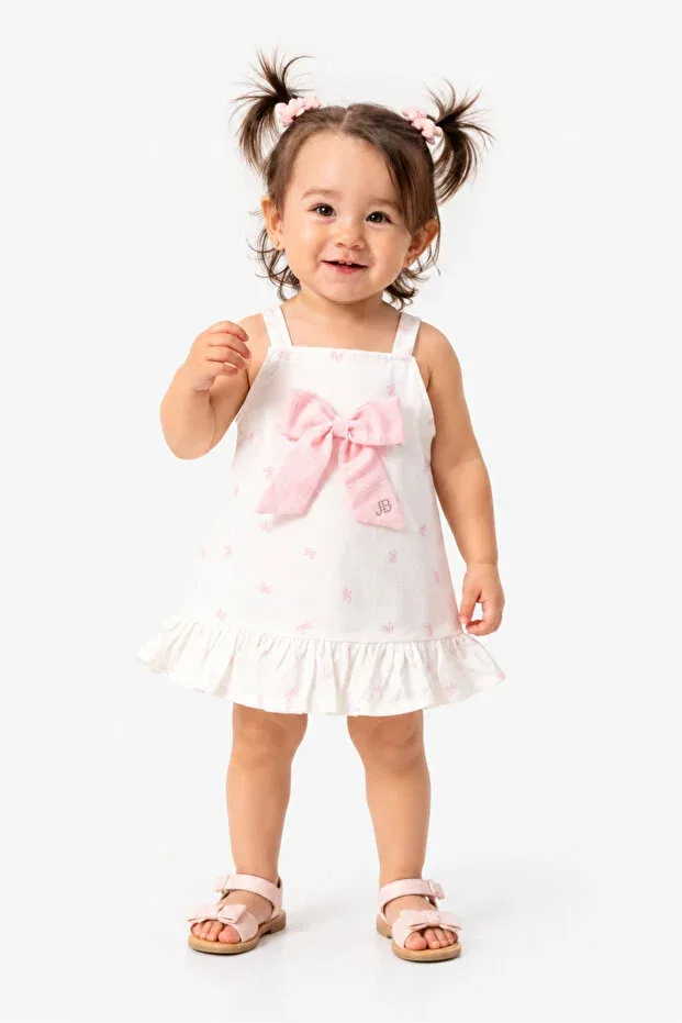 Детское платье для девочек с принтом на бретелях Summer Dress Jikko Baby, Pink