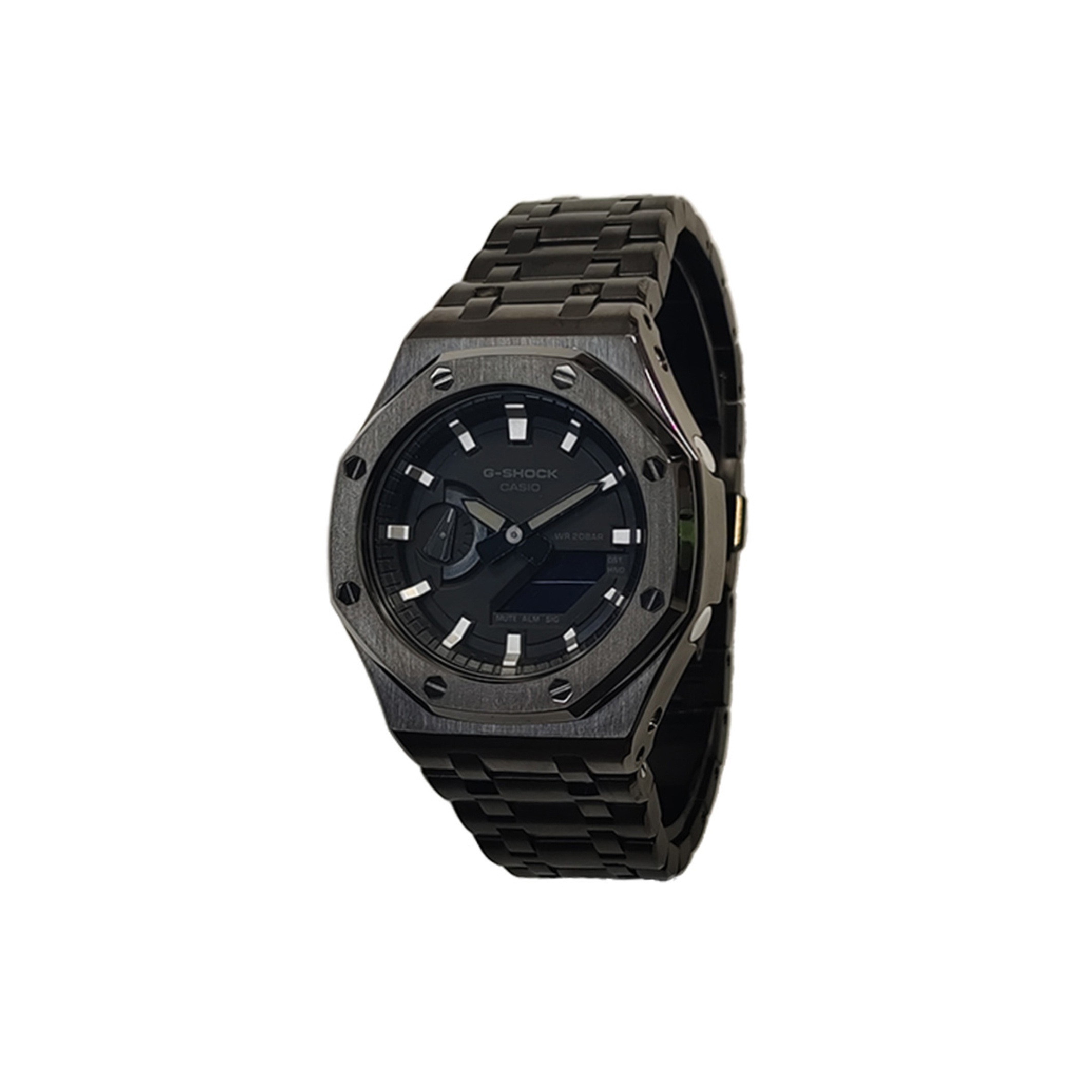 

CASIO Retrofit Series Watch Gift Box Electronic Movement Stainless Steel Strap Watch Мужские часы Черный циферблат