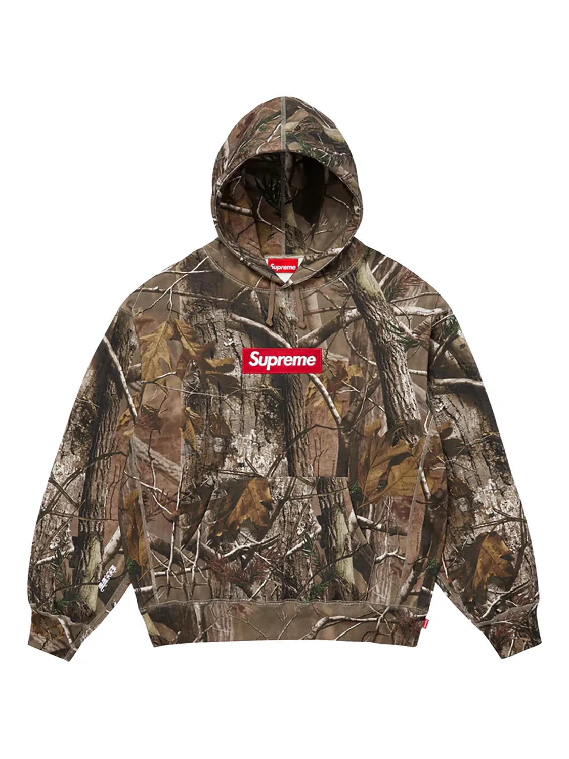 Худи Box logo коричневое Supreme, коричневый