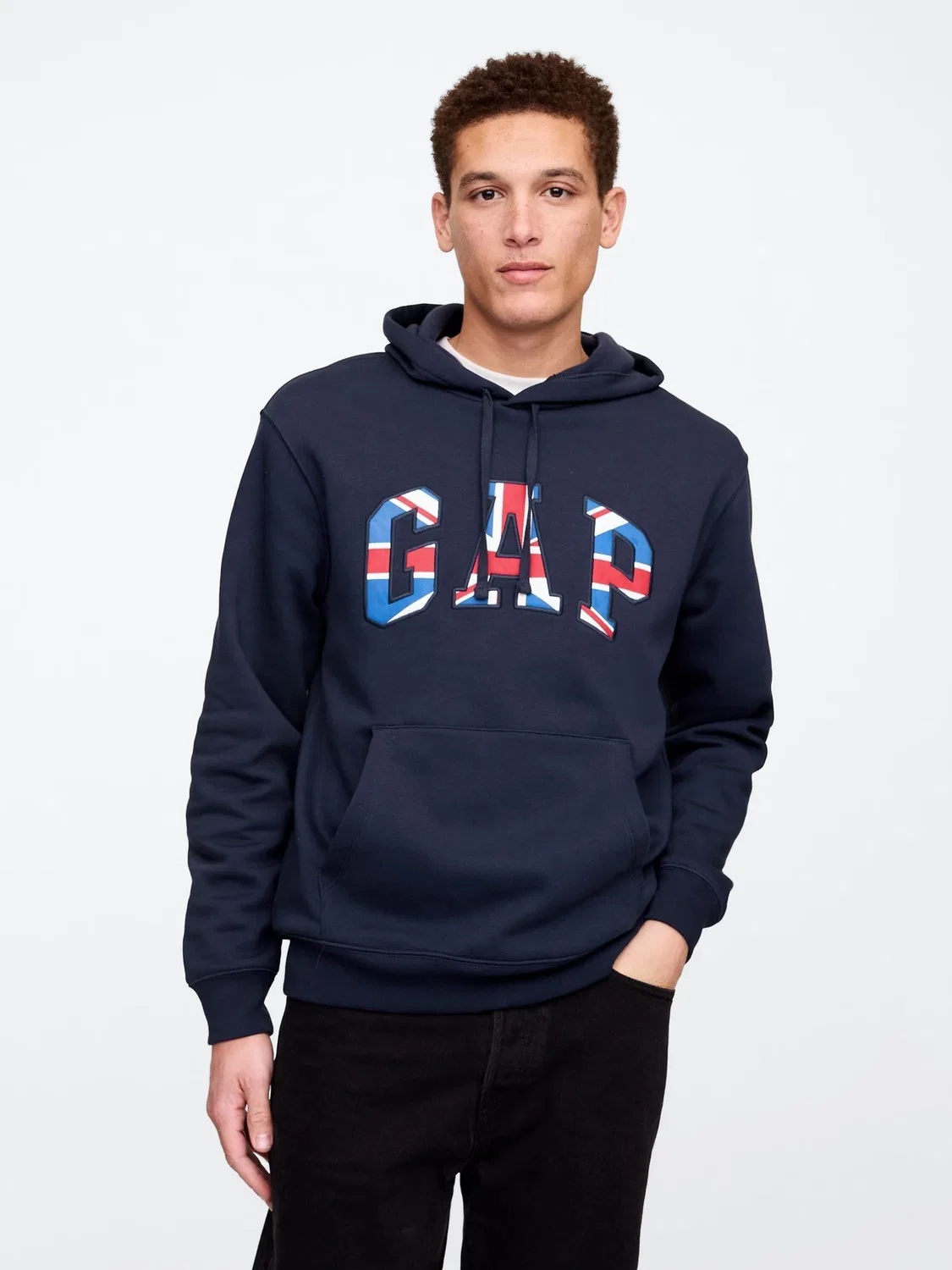 Худи Gap Union Jack с капюшоном, синий