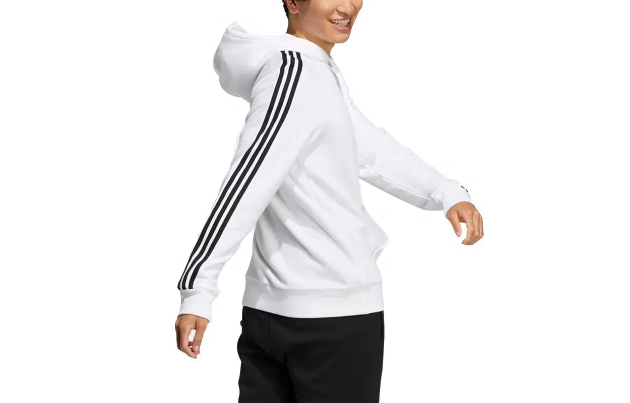 Худи с боковыми полосками Neo casual sports hooded side stripe Adidas, белый — фото 2