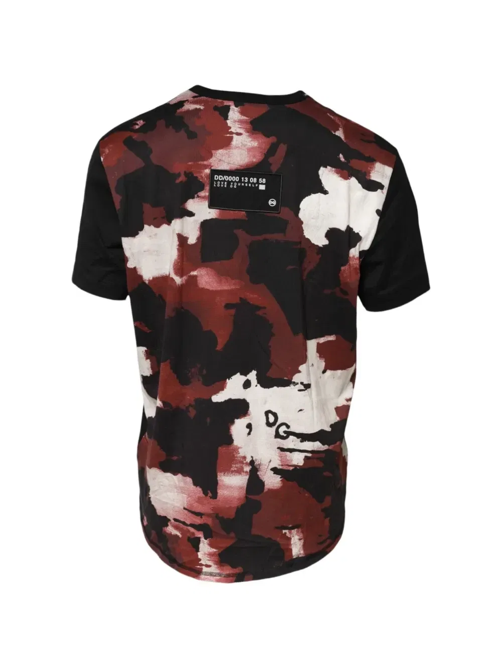 Футболка с камуфляжным принтом и нашивкой-логотипом DOLCE & GABBANA, черный — фото 2