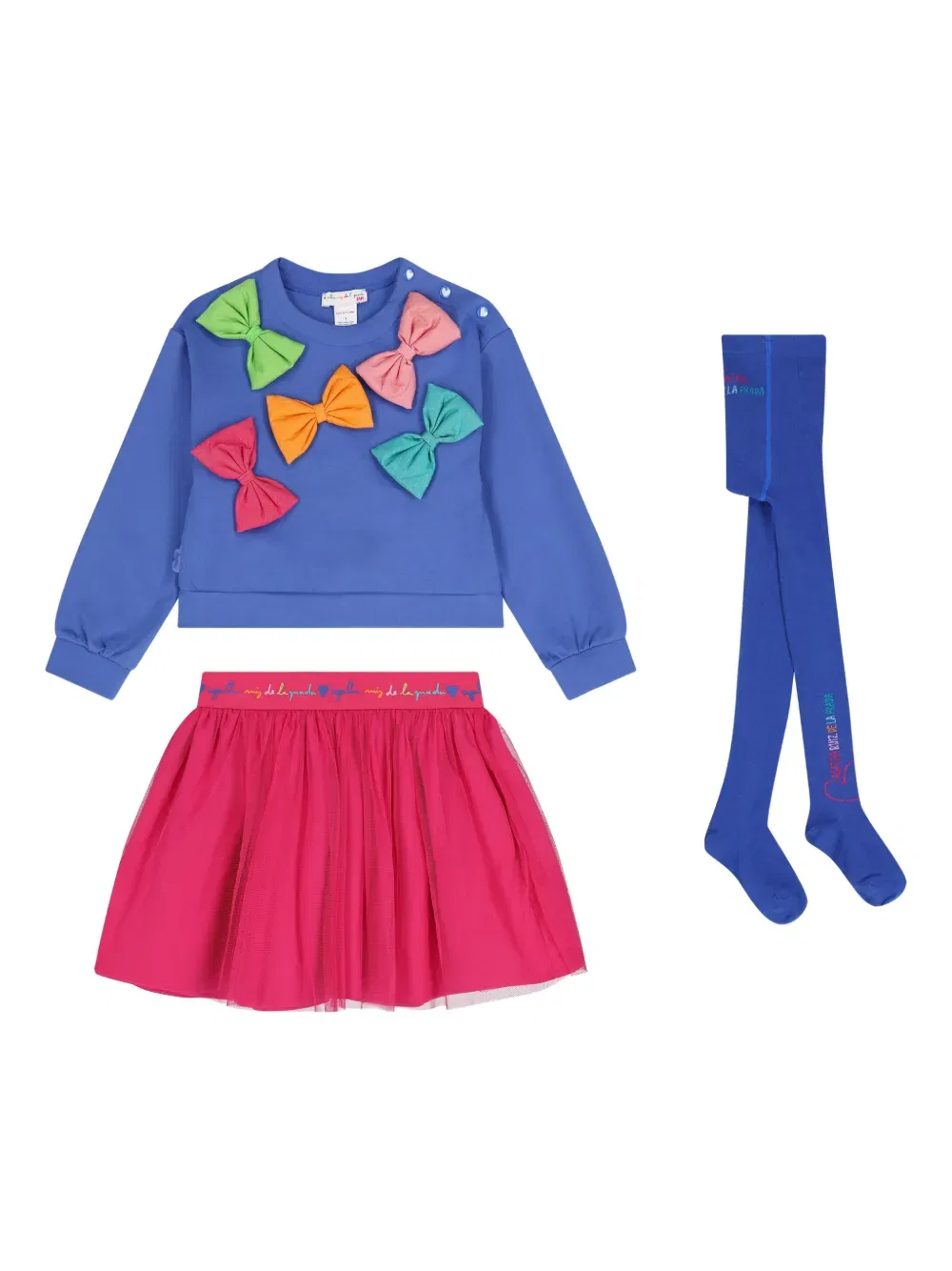 Комплект юбки с бантом Agatha Ruiz De La Prada, синий