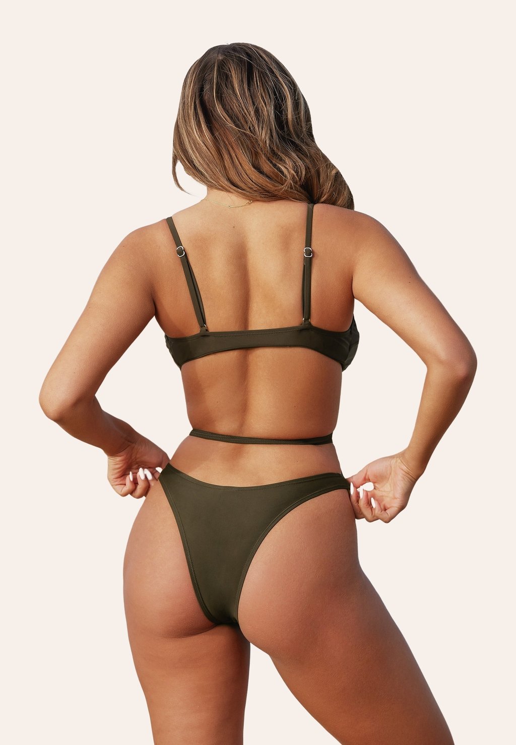 

Бикини WRAPAROUND ULTRA CHEEKY SET Cupshe, коричневый