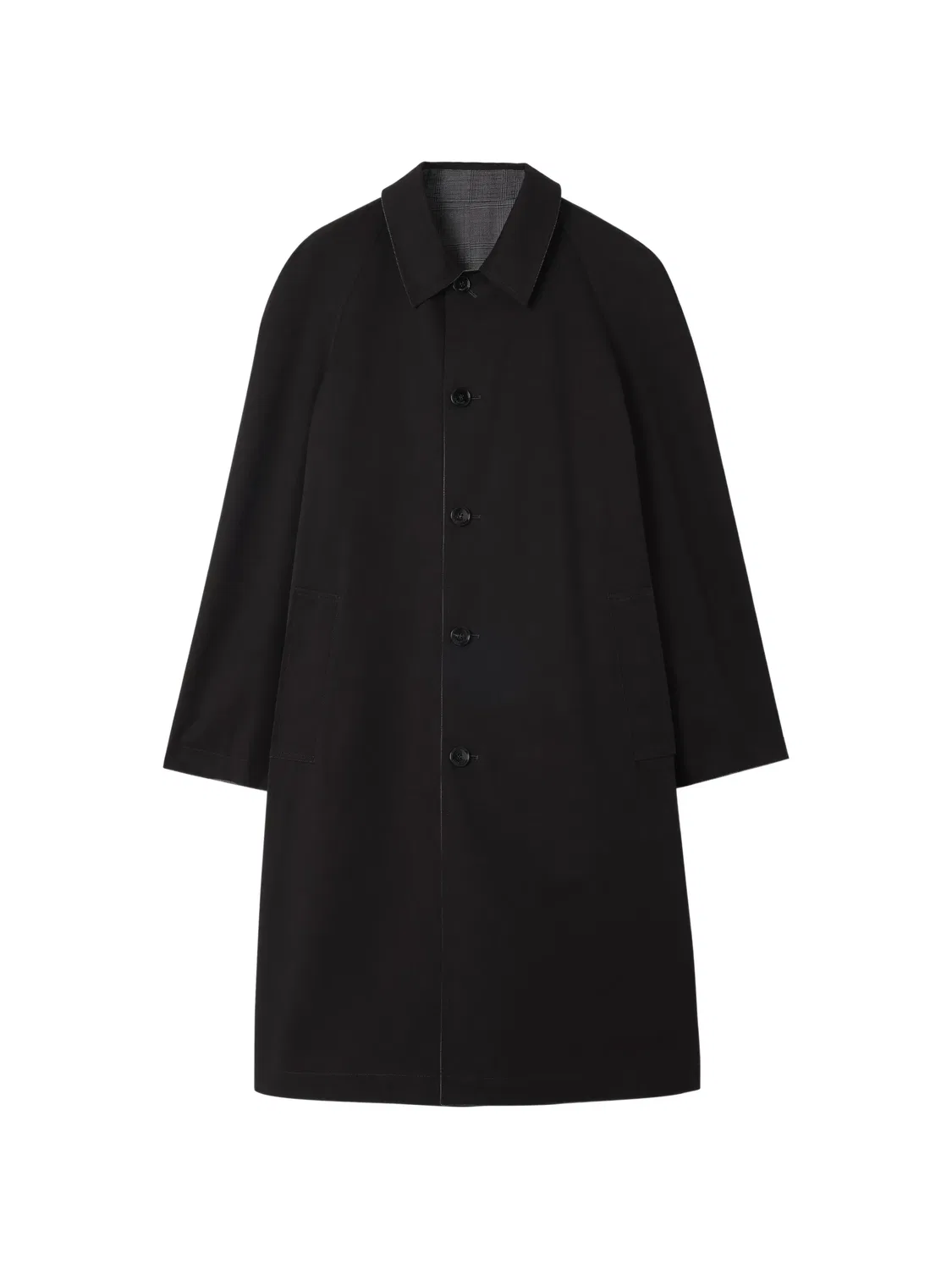 Двустороннее пальто Parkbury в клетку Burberry, черный