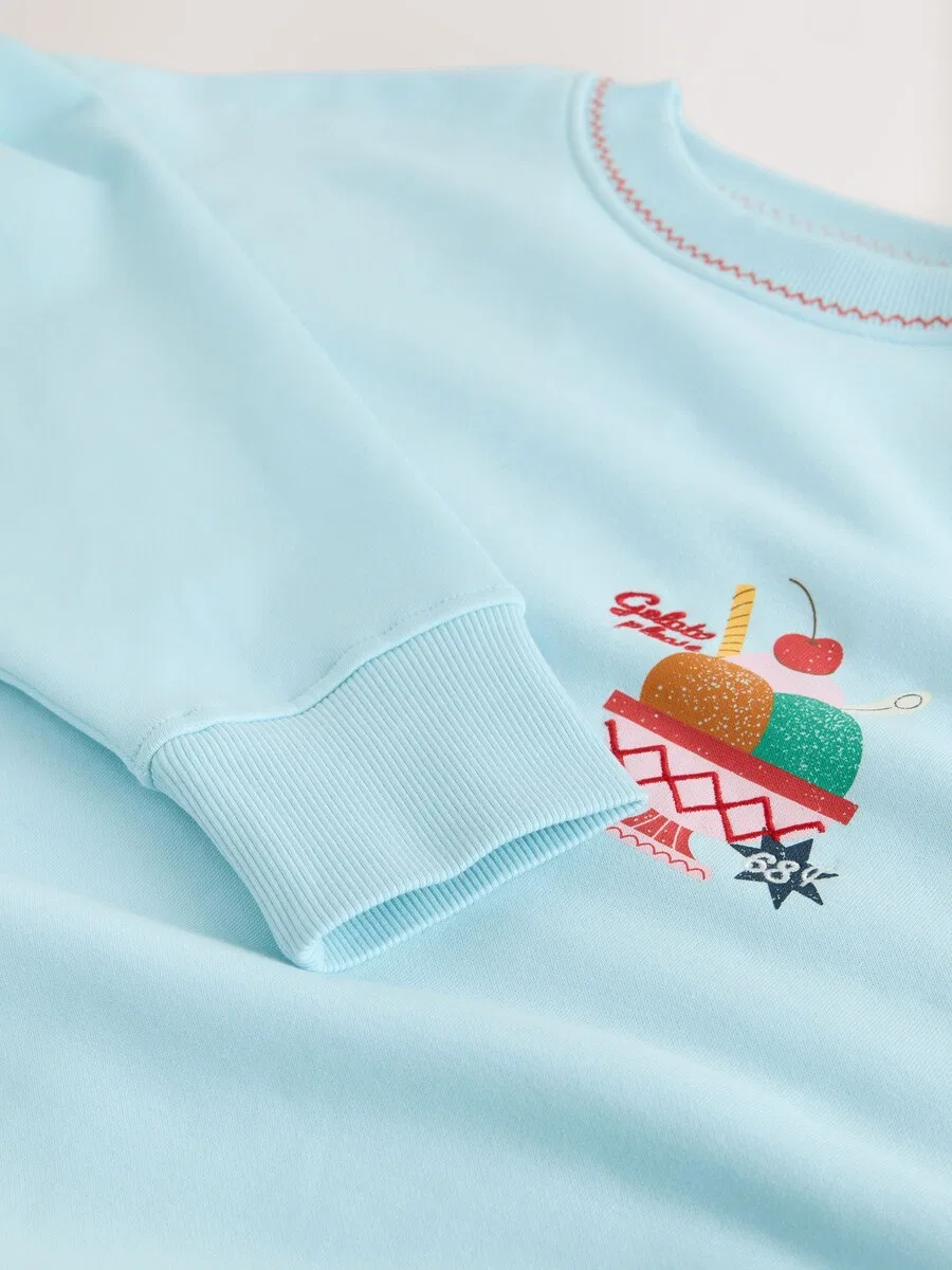 Толстовка Next 'Gelato' небесно-голубого цвета — фото 2