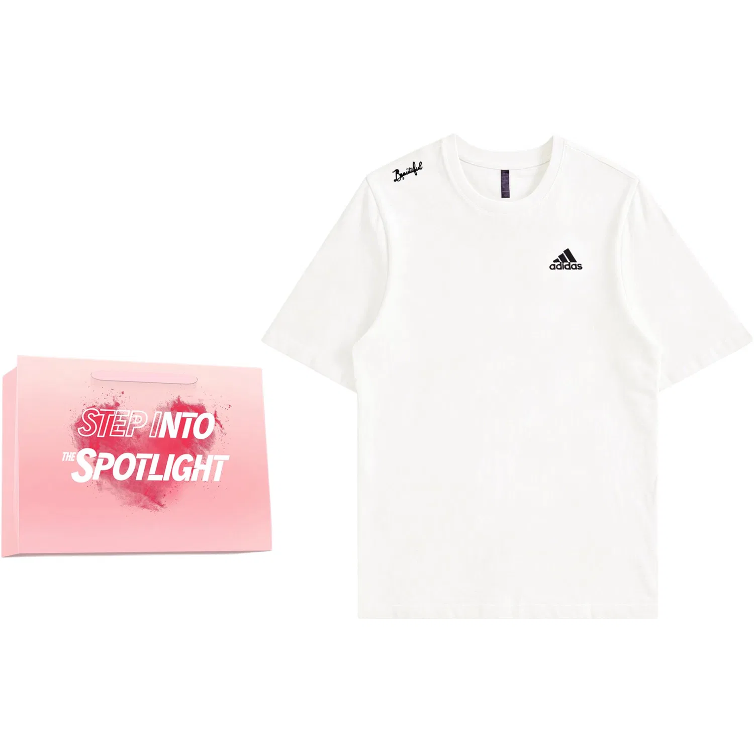 Футболка MUST HAVES с круглым вырезом, Adidas, Pink Shopping Bag-See You Tomorrow