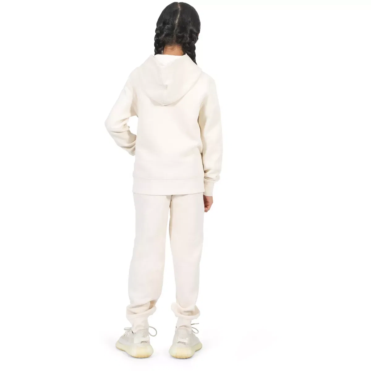 Детское худи на молнии для девочек Everyday Kids, Off-White — фото 4