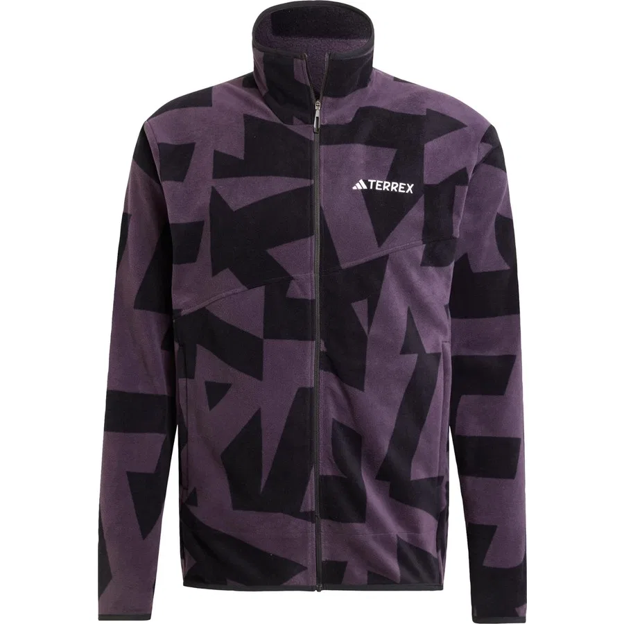 Куртка-флис с принтом Terrex Multi Printed Full-Zip Fleece Jacket adidas, Серо-зеленый — фото 3