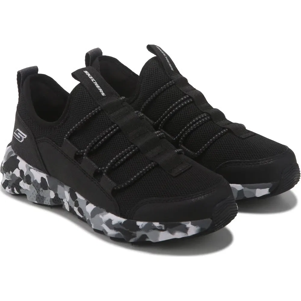 Детские спортивные кроссовки-слипоны Skechers, Black/White/Charcoal
