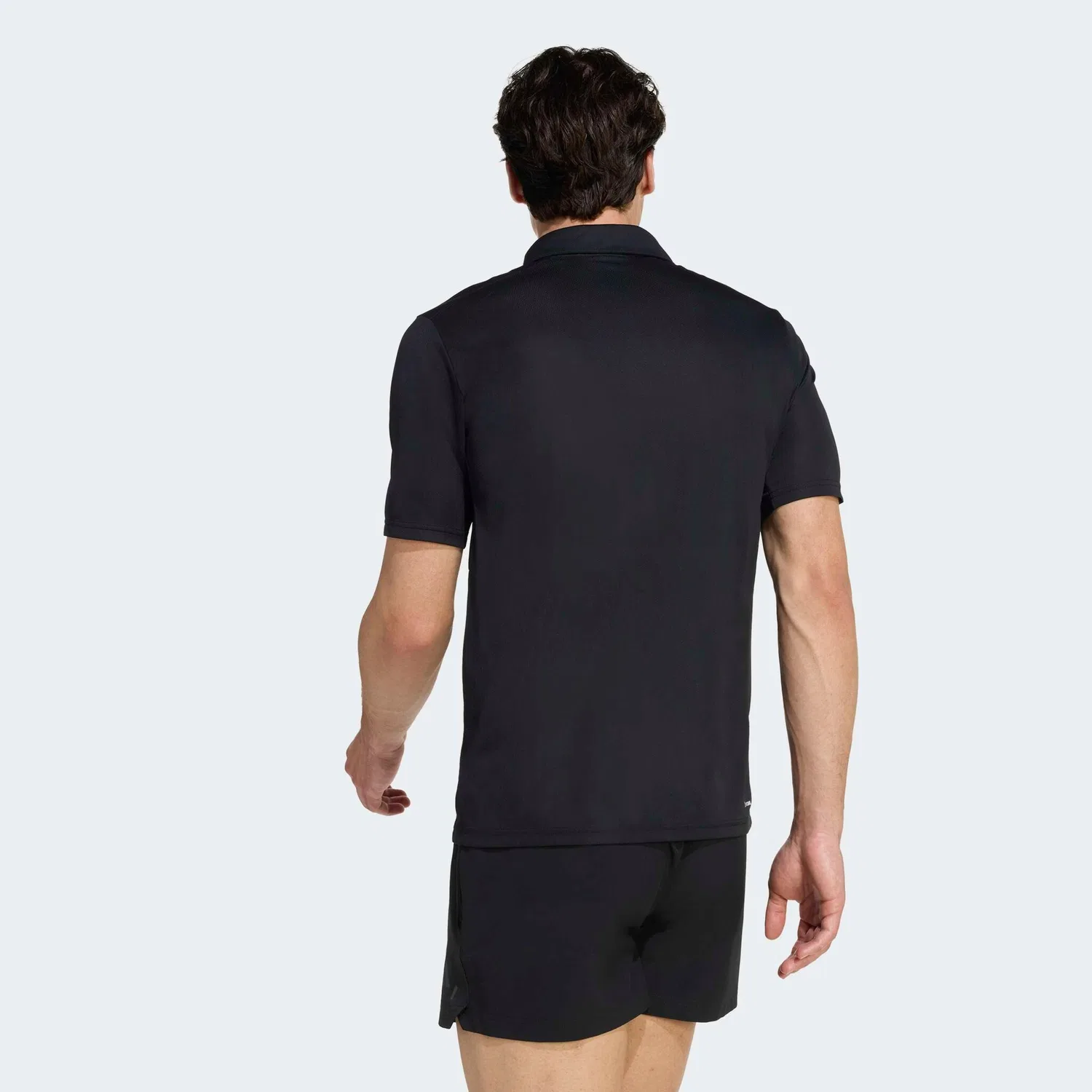 Мужское поло с влагоотводящей технологией WORKOUT ESSENTIALS BASE Adidas Performance, Black — фото 3