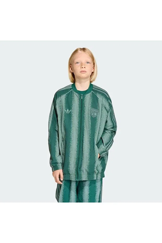 Детские свитшот для девочек свободного кроя Minecraft Adidas, Green