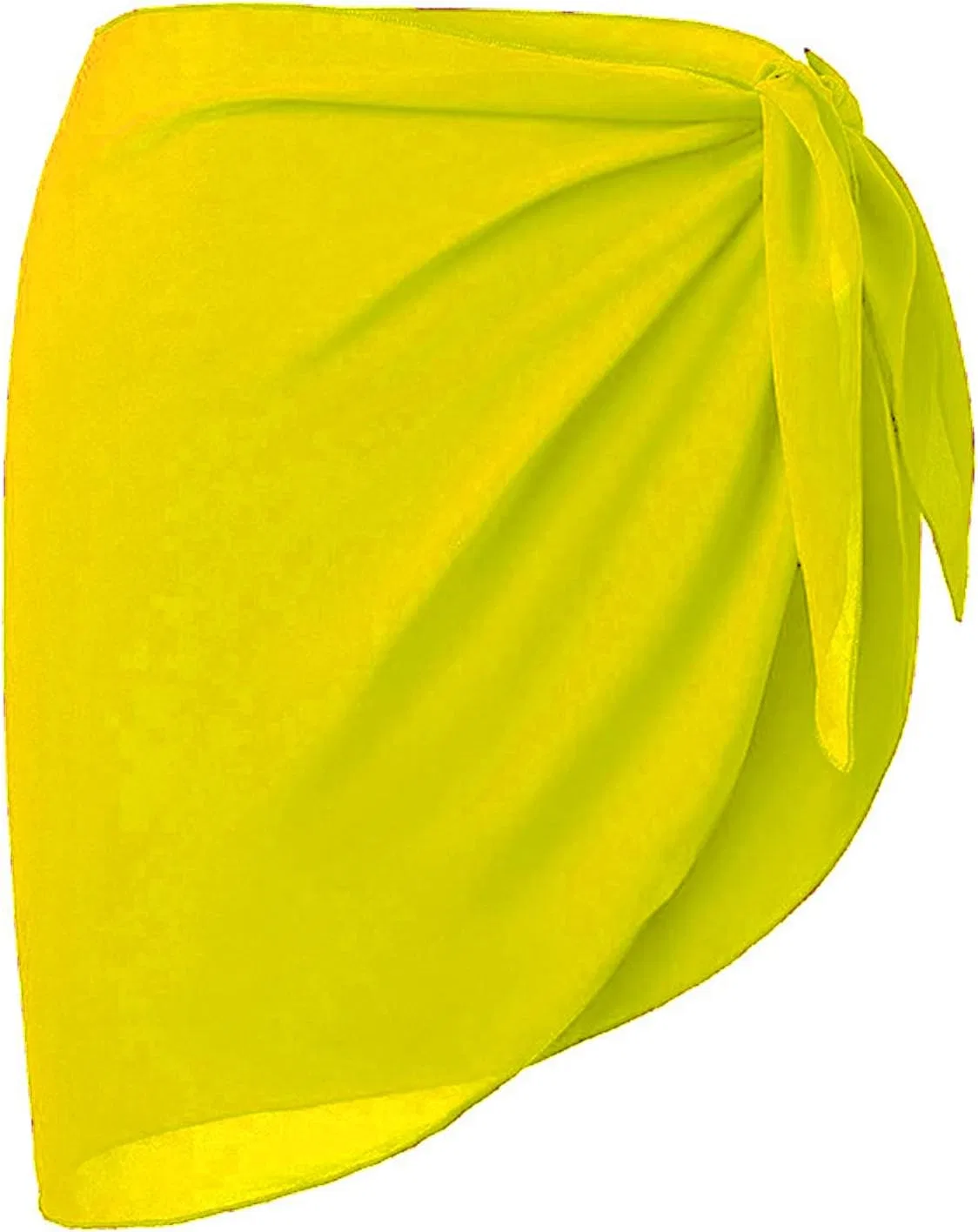 Женский короткий саронг из шифона, Yellow