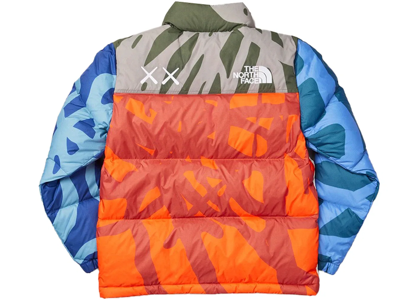 Детская куртка с принтом 1996 Nuptse Jacket KAWS, KW Moonlight Ivory Nuptse Print — фото 2