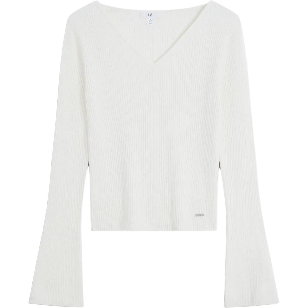 Женский свитер с V-образным вырезом GAP, White